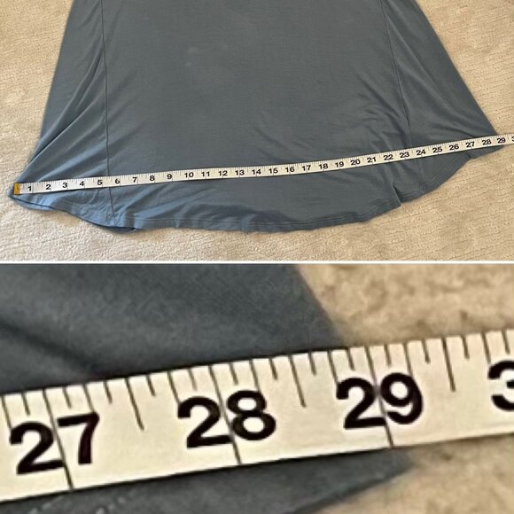 Blue Cold Shoulder A Line Mini Dress Womens Sz Large By Reborn J - Picture 9 of 10